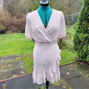 Express Peach Dotted Dress